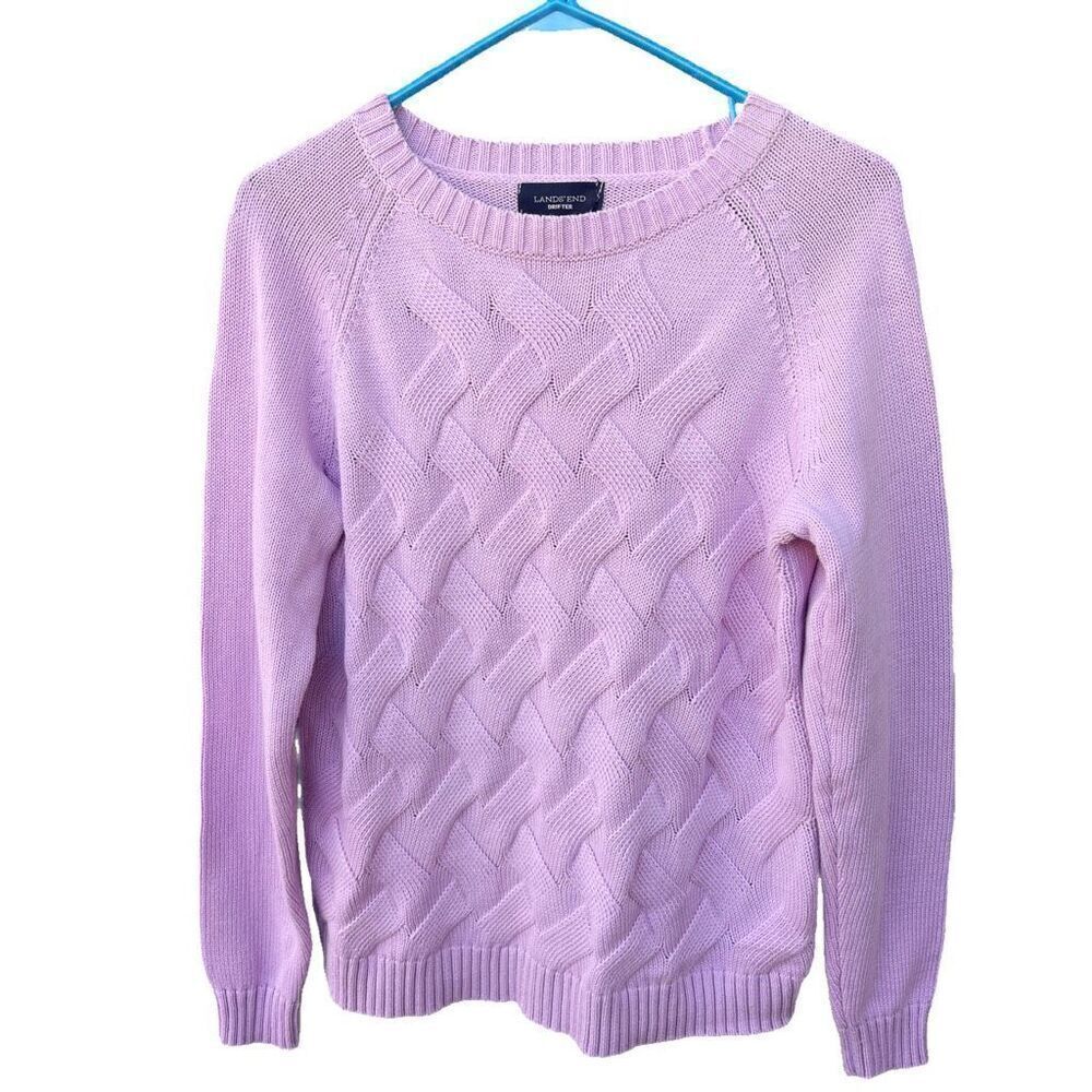 Land’s End size L P (14-16) 100% cotton basket weave sweater.